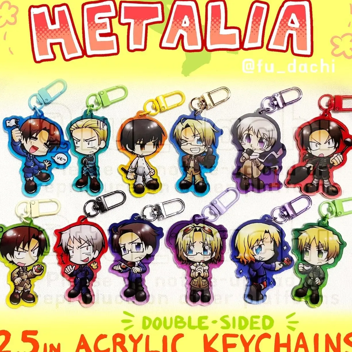 12 Styles Hetalia Acrylic Keychain Series [APH]