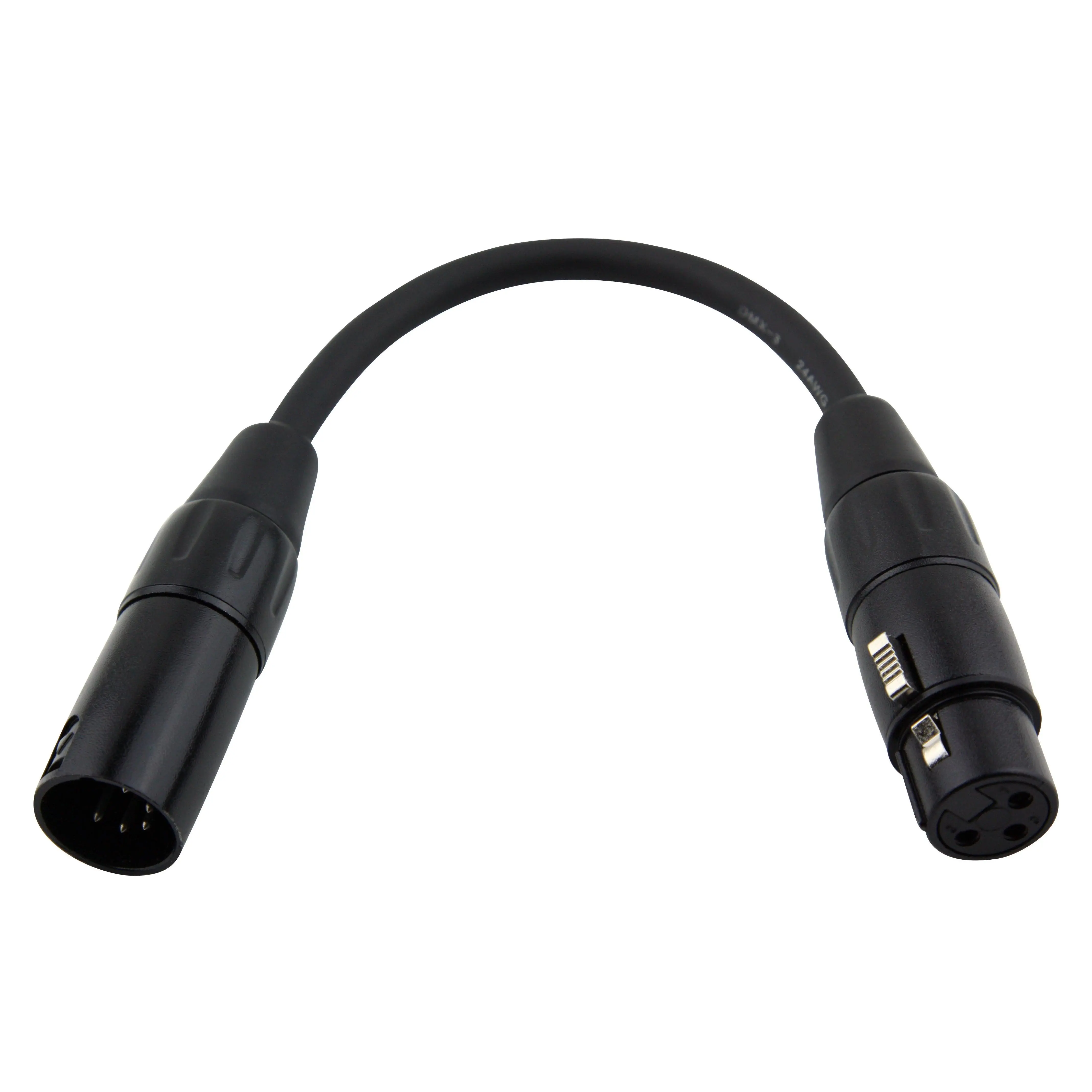 Pig Hog 6" DMX adapter 5 pin(M) to 3 pin(F) XLR