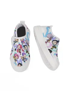 Exclusive Recommendation Unique Print Fashion Shoes, Vibrant Anime Style Kpop Prints, Easy Wear-Off with Velcro, Lightweight Sole