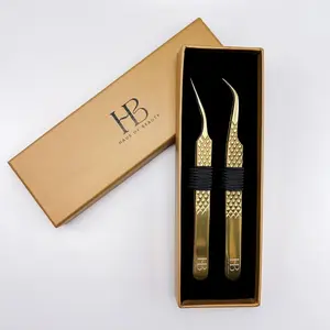 Lash Isolation Tweezers - Golden Bronze