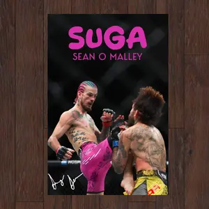 Sean O' Malley, SUGA, Poster, UFC 299, Knee Over Chito Vera, UFC Poster, Poster Ideas, Motivational Posters, Wall Decor, Mma Poster Artistic Print