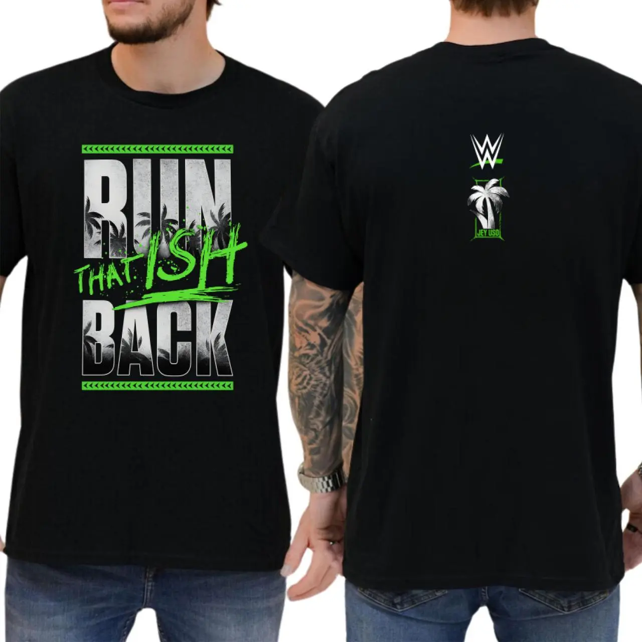 Jey Uso "That Ish Back" WWE T-Shirt - Main Event Yeet Vintage Graphic Tee - 100% Cotton Made in USA Streetwear - Retro Wrestling Fan Outfit Unisex Men Women