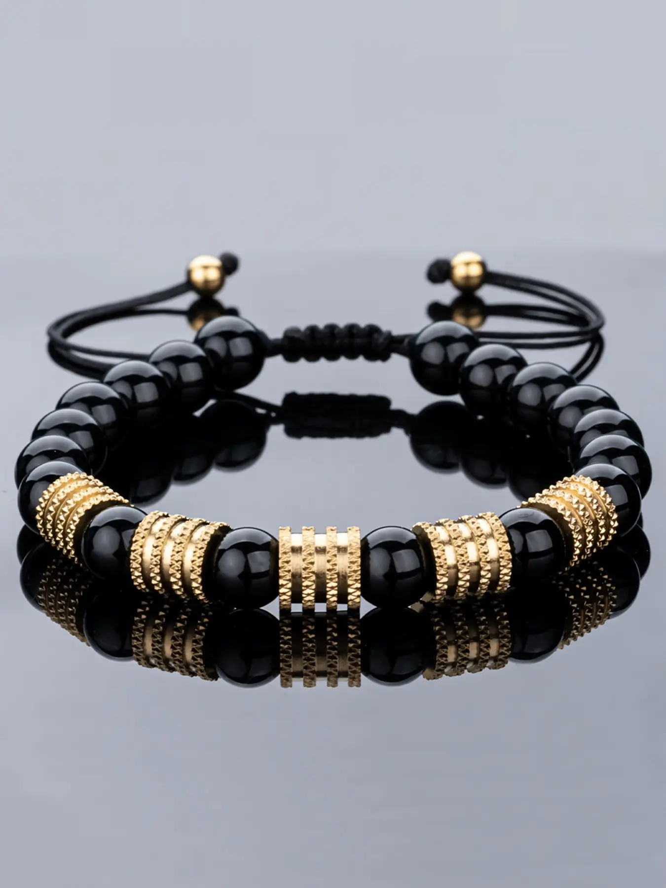 Fashion Men's Stainless Steel Bracelet DIY Braided Cord Jewelry Adjustable Size Holiday Women's Bracelet Gift Present