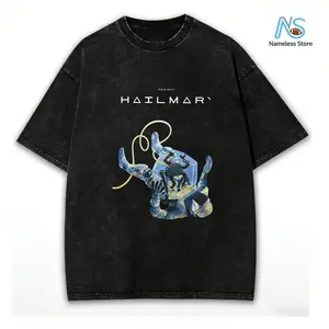 100% Cotton Premium Gildan Project Hail Mary T-Shirt Astronaut Rocky Alien Graphic Tee Gift for Sci-Fi Book Lovers