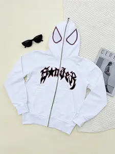 Y2k Full Zip Up Spider Hoodie，Women Men coat Harajuku Graphic，Unique hooded glasses design, street punk style, casual hip-hop outfit，Casual Fitted Fall & Winter sweatshirts