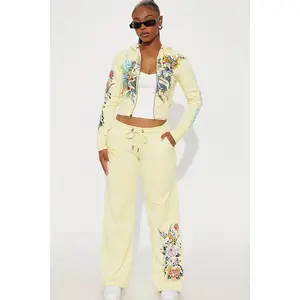 Ed Hardy Enchanted Butterfly Wide Leg Pant - Butter Yellow 7