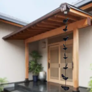 Iron Bird Rain Chain, Gutter Connector, Drainage Channel Chain, Rainwater Collection Chain, Garden Decoration, Outdoor Patio Decor