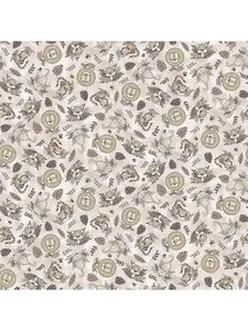 Big Kitties - Big Kitties Toss  - per yard - by Shelly Comiskey for Henry Glass & Co., Inc. - 1628-44 BEIGE