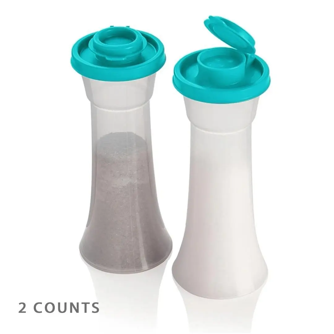 Large Plastic Salt & Pepper Shakers Set of 2, Moisture-Proof Lid, Timer Design, Timer Function, Home Kitchen Restaurant Camping Use, Kitchenware, Kitchen Gadgets