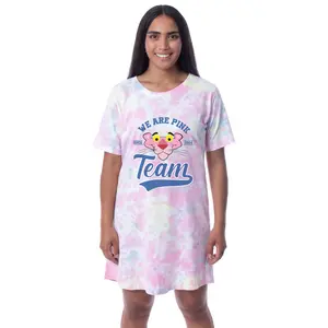 The Pink Panther Womens' 1964 We Are Pink Team Nightgown Sleep Pajama Shirt