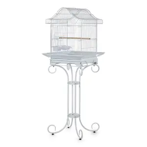 58-Inch Vintage Scrolled Bird Cage - Heavy-Duty Wrought Iron 25Lbs with Non-Toxic Coating - Elegant Victorian Style for Cockatiels, Parakeets, Finches & Lovebirds