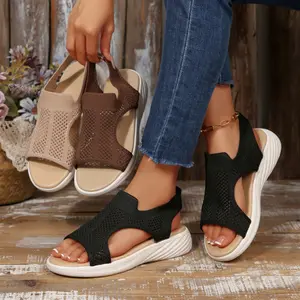 Sandals for Women Breathable Mesh Slide Sandal Comfortable Beach Shoes