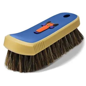 YeewayVeh Horse Hair Leather Cleaning Brush - Upgraded Long Bristle Car Leather Brush with 360° Soft Grip, for Car Interior Seats, Sofa, Upholstery, Shoes & Furniture Care