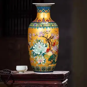 Jingdezhen Large Floor Ceramic Vase — European Style Living Room Decor