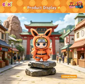 EAKi Official Licensed Naruto Shippuden Plush Blind Box, Cute Beast Party Kurama Costume Stuffed Doll Keychain, Anime Collectible Mystery Toy Gift for Naruto Fans