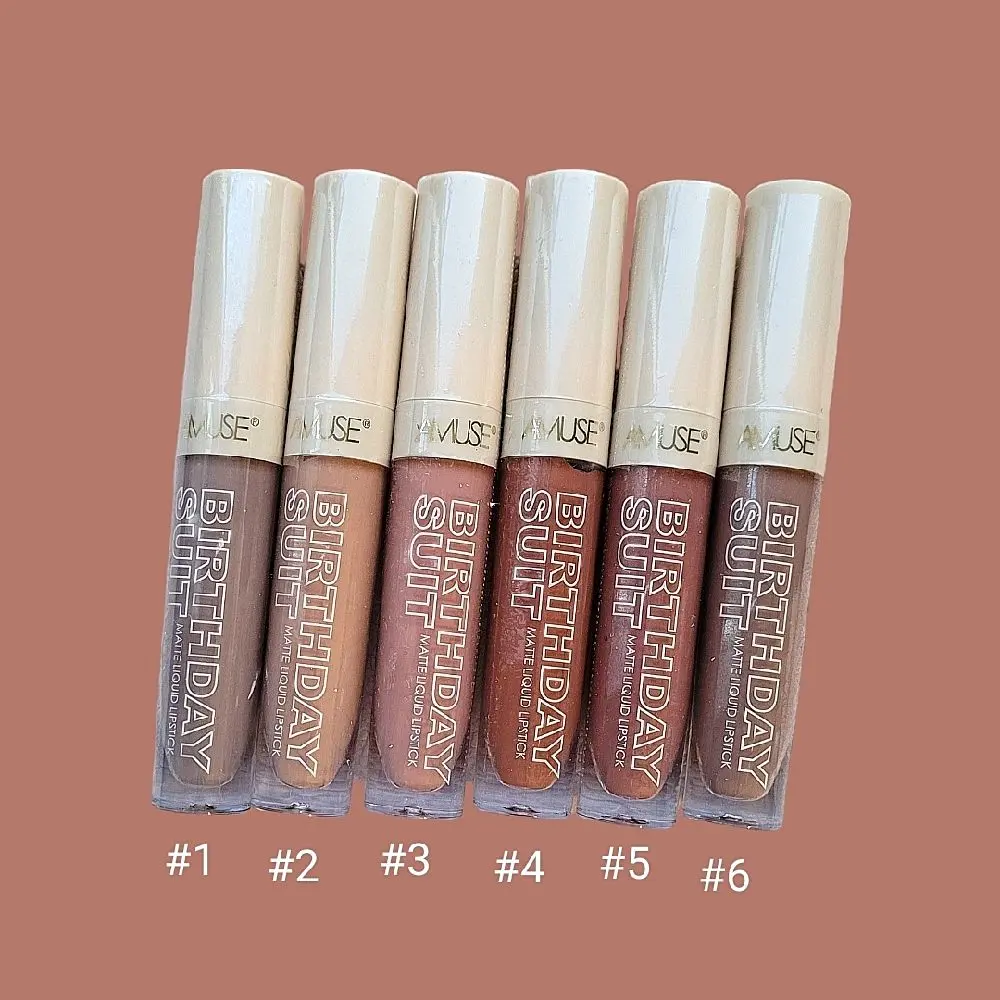 Birthday Suit Lipstick - 6 Shades of Neutral Tones for Everyday Wear - Perfect for All Skin Tones - Long-Lasting Formula