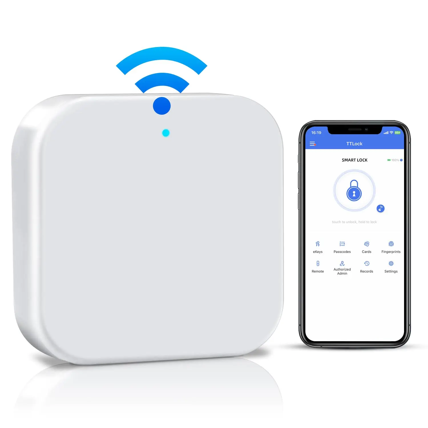 EUERTE G2 Gateway, Smart Deadbolt Door Knob Wi-Fi Gateway, Remote Control, Compatible with TuTu Lock APP and TT Lock APP Remote Control,Suitable for Amazon Alexa/Google Assistant
