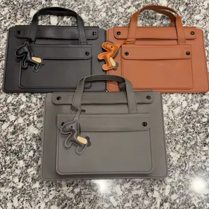 NAIDUN New Portable Laptop Briefcase with Multi-Compartments - Water-Resistant Stain-Proof Foldable Bag for Travel Essentials