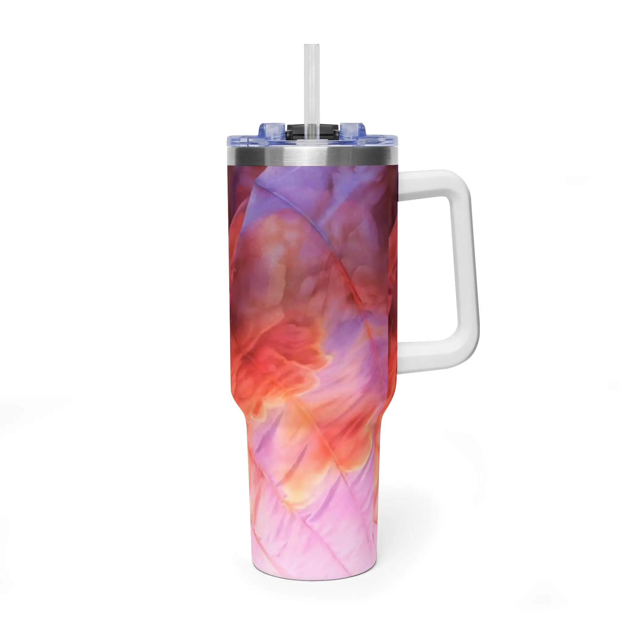 Hydro Flask All Around Travel Tumbler Taylor Limited Edition, Eras  Colorful Abstract Design, Insulated Travel Cup with Handle and Straw