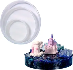 3 Pcs Circle Silicone Molds for Resin,Large Resin Mold Glossy Deep Round Molds,Epoxy Resin Molds for Flowers Bouquet Preservation,Resin Casting,DIY Hand Tools Kits