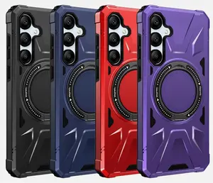 Magnetic for Samsung Galaxy A55 5G Case [Compatible with MagSafe]Slim Soft TPU Silicone Bumper Shockproof Metallic Luster Phone Shell,6.5-inch