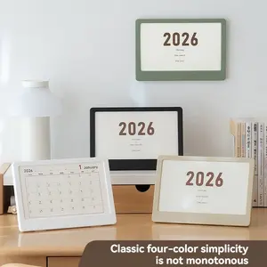 Multifunctional Photo Frame Calendar Stand, 1pc Desktop Planner Organizer, Student Desk Accessory, Dual-Use Monthly & Daily Scheduler