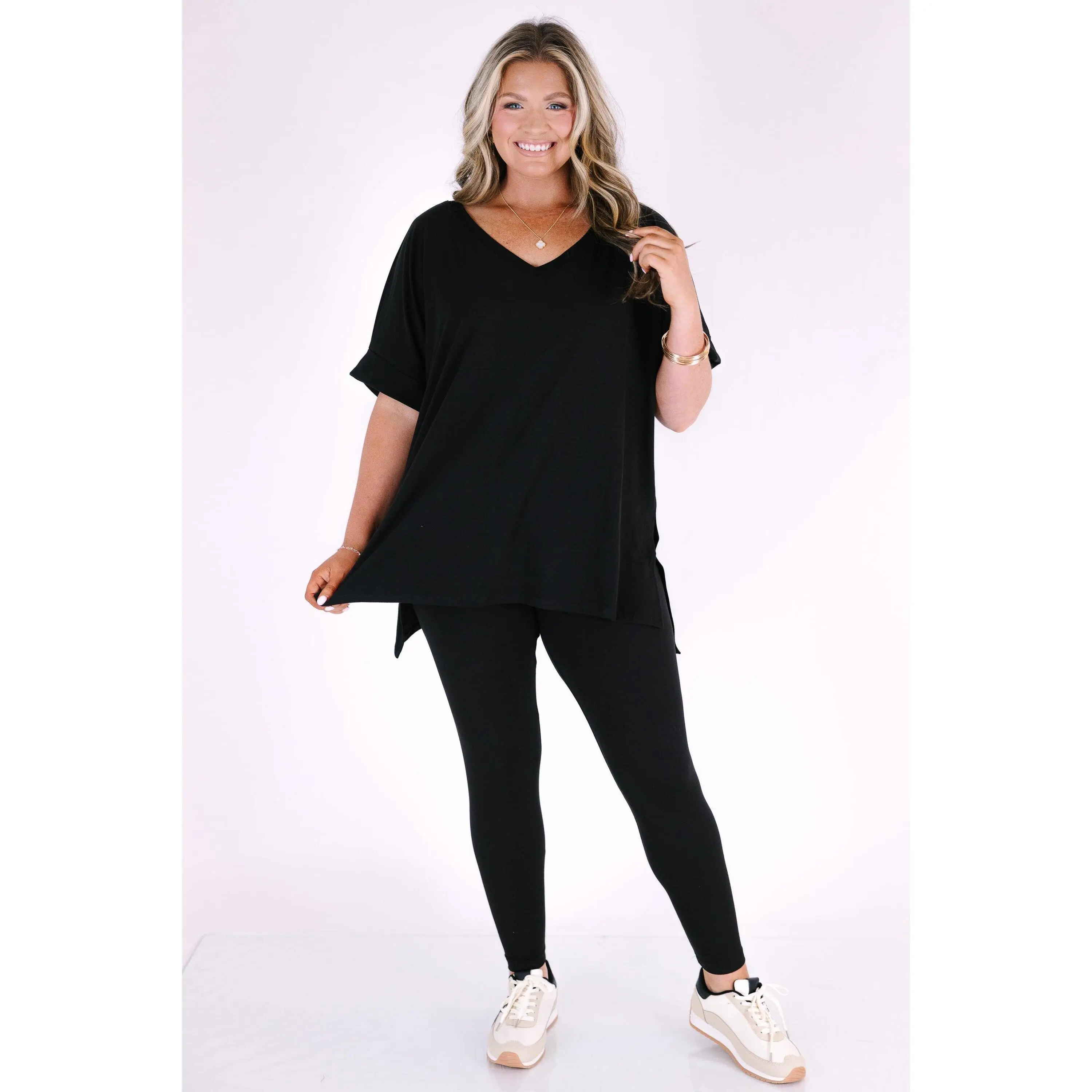 Women's Cute 2-Piece Comfy Set, Minimalist Short Sleeve Top and Shorts Outfit in a Figure Flattering Stretchy Polyester Blend, Bottom, Gorgeous, Matching Set, Comfy Sets