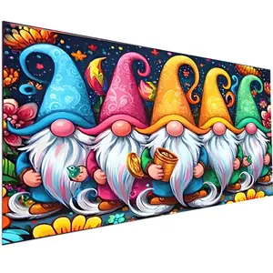 Large Size Vibrant Gnomes Diamond Painting Kits for Adults, DIY 5D Diamond Art Kits for Beginner,Full Drill Diamond Dots, Gem Art and Crafts,Home Decor 31.5x15.7inch