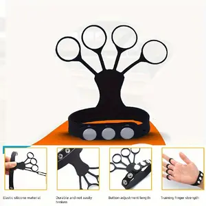Black Silicone Basketball Shooting Trainer - Multi-Function Five-Finger Posture Corrector for Improved Accuracy & Technique