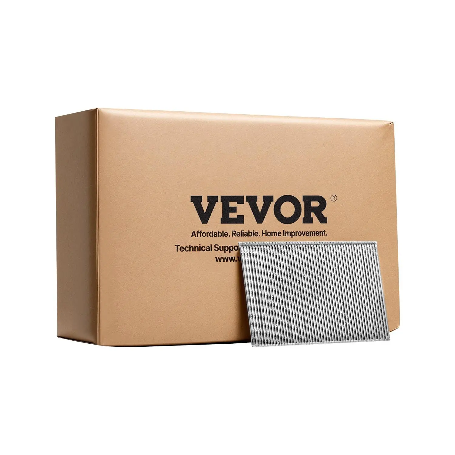 【Summerfinds】VEVOR 16 Gauge Finish Nails, 2 in Straight Finishing Nails, 2500-Count Galvanized Finishing Nail, Heavy-Duty 16 GA Brad Nail with Galvanized Anti-Rust Process, for Most 16GA Straight Finish Nailers