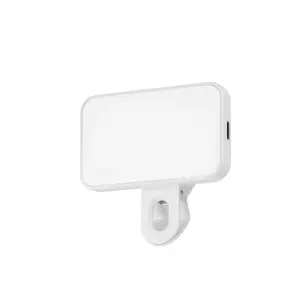 LED Three-Color Selfie Clip Light for Mobile Cellphone Photography and Live Streaming, Ultra-Portable Design for Video Lighting On-The-Go