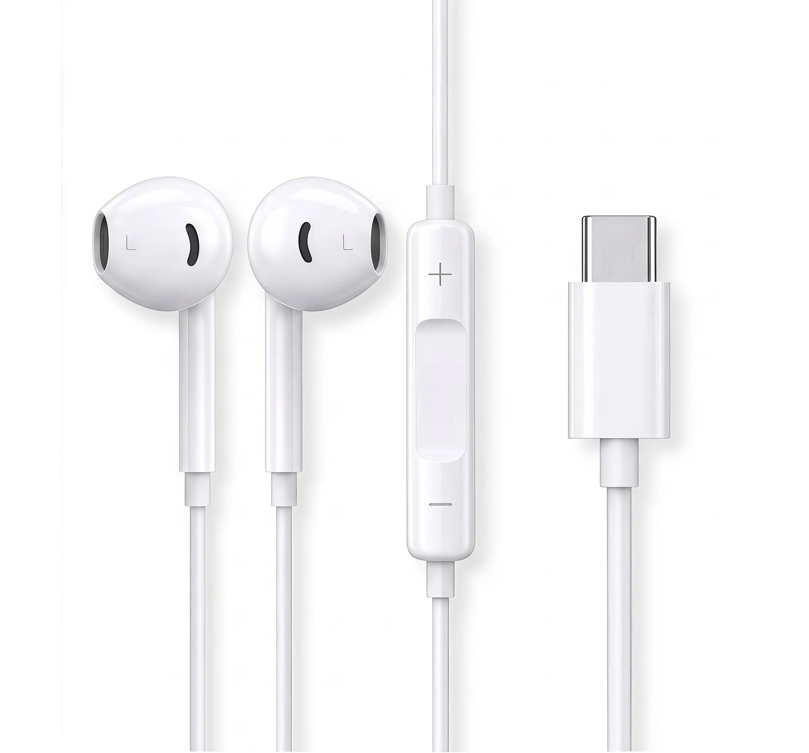 Wired Earbuds USB-C, Type C In Ear Headphones with Microphone and Volume Control, 3.5mm / Type-C Corded Stereo Earphones Compatible with iOS & Android Devices, Laptop, Tablet