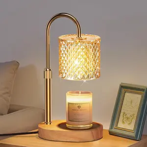 Adjustable Height Candle Warmer Lamp, Electric Wax Melt & Jar Candle Warmer with Timer & Dimmer Control, 2 Heating Bulbs Candle Wax Warmer Lamp, Ideal Home Decor Housewarming Gift, Birthday Christmas Mother's Day Present, Candles Not Included