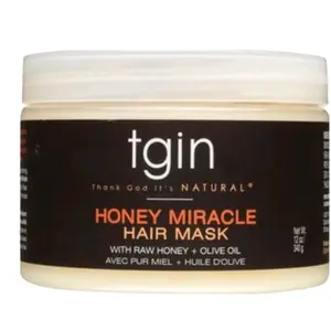 TGIN Honey Miracle Hair Mask 12 OZ with Raw Honey, Olive Oil, Pur Miel & Huile Doulvre