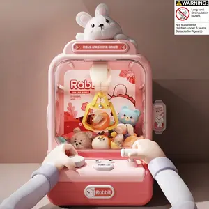 Desktop Children Coin Operated Toy Machine DIY Snack Dispenser Game Arcade Grabber Dolls Suitable for Kids Ages 3-12 Birthday Gift