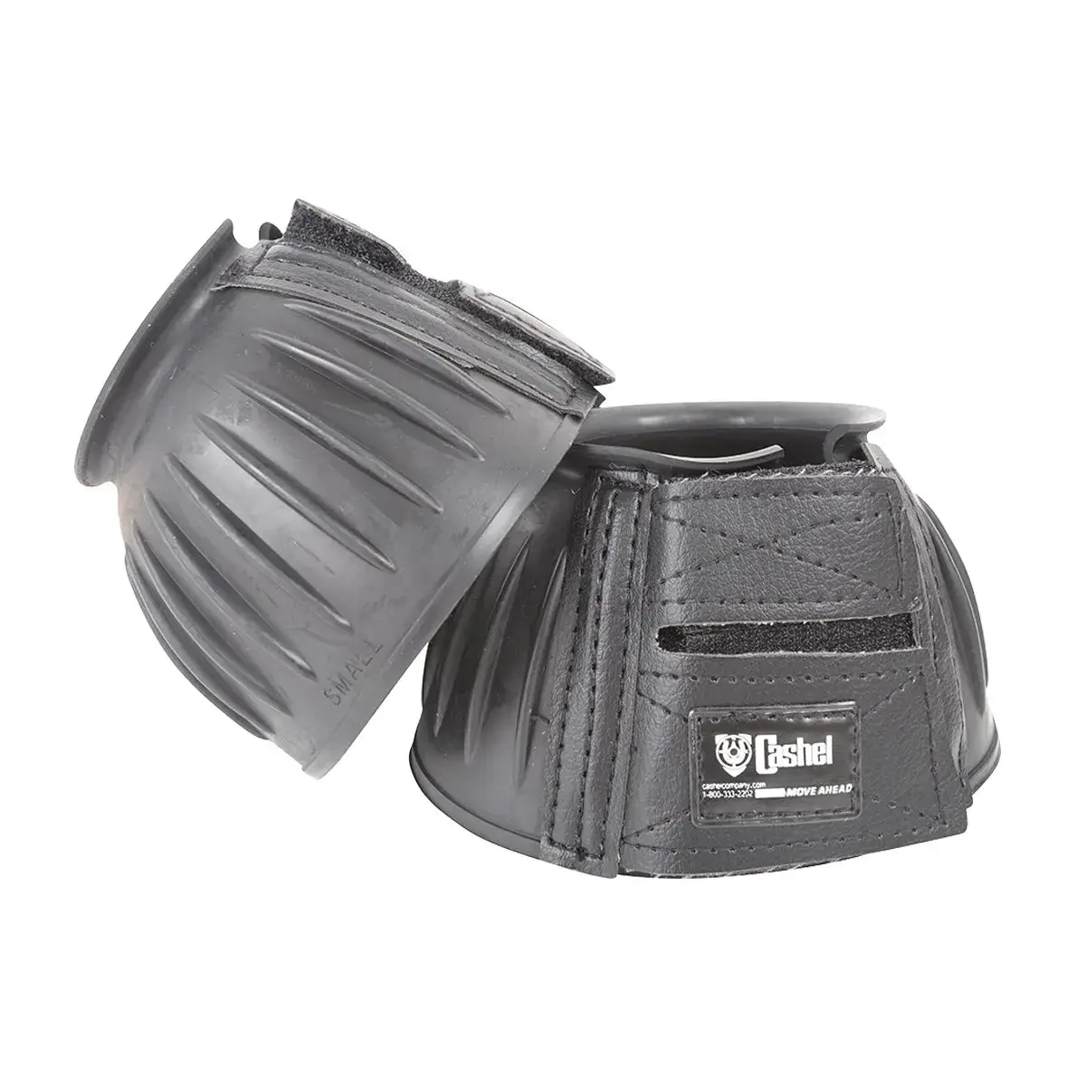 Cashel Heavy Duty Horse Bell Boots - 2520D DynoHyde Hoof Protection, Double-Locking - Multiple Colors Black / Large