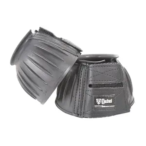Cashel Heavy Duty Horse Bell Boots - 2520D DynoHyde Hoof Protection, Double-Locking - Multiple Colors Black / Large