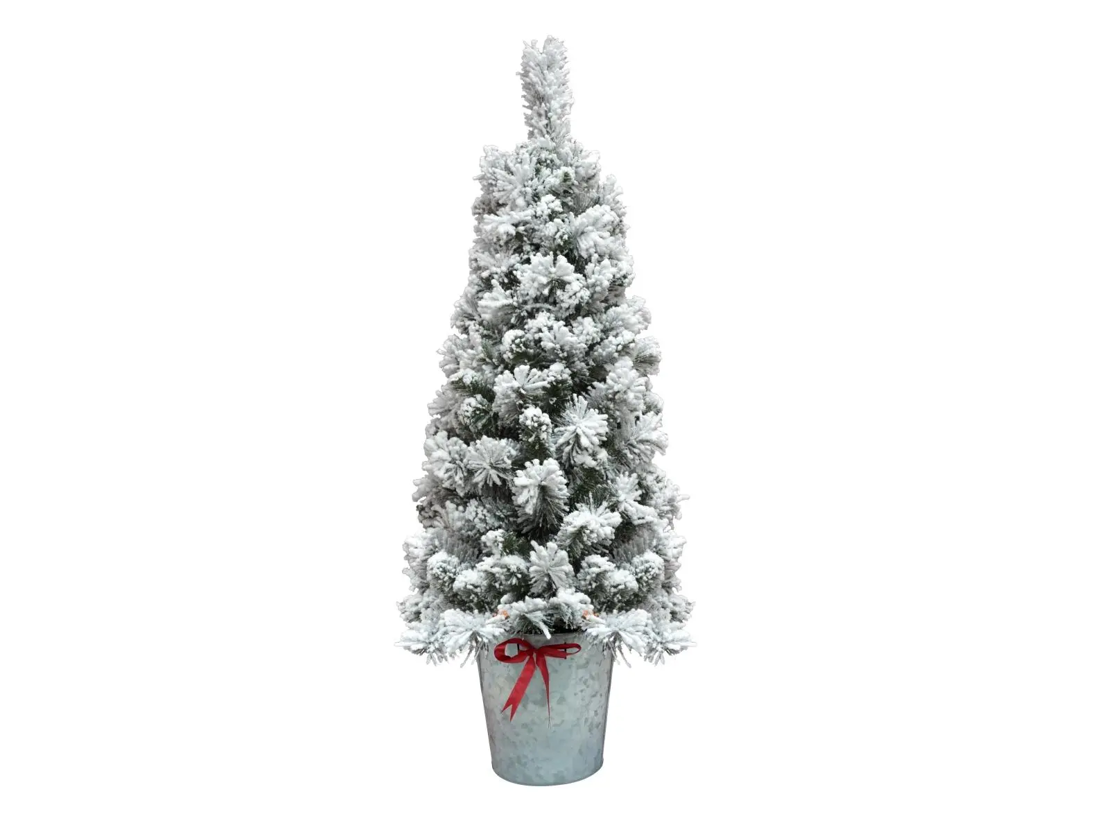 4 ft. Flocked Pot Christmas Tree