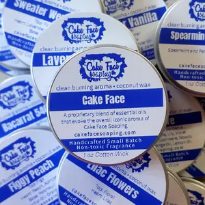 Mini candle non toxic aroma coconut wax cotton wick 4 hr burn time Decor Lemon Marshmallow Eucalyptus Flowers Lavender Lilac Pack