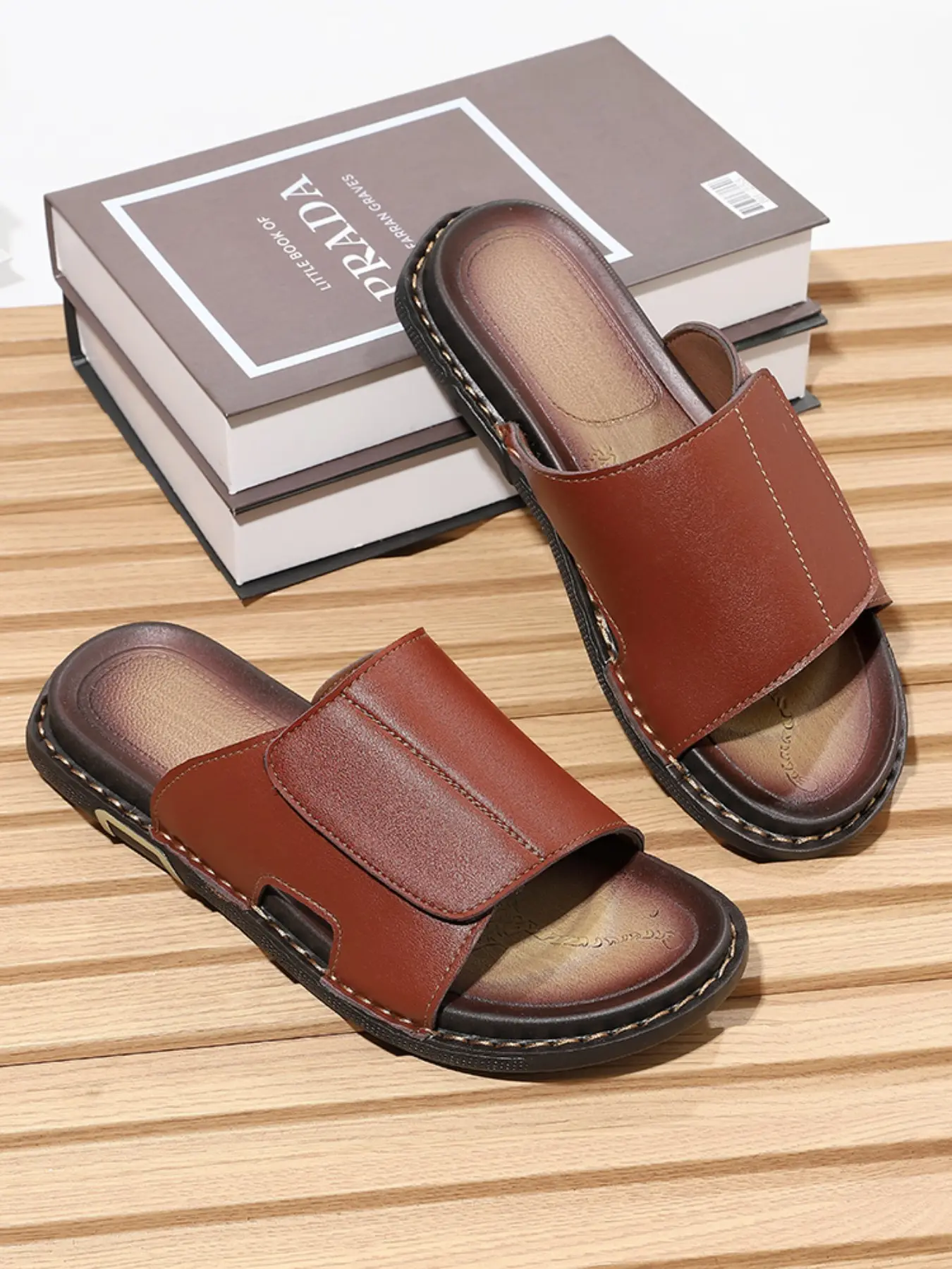 Men's British Style Classic Sandals, Comfy Sandals, Summer Sports Slippers, Outdoor Casual Shoes, Men's Comfortable Footwear for Spring and Summer