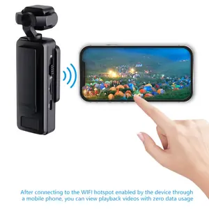 Handheld Sports Camera 1080P HD Wide Angle Lens, 180 Degree Rotating Lens, WiFi Smartphone Link, 1.54 Inch Color Display, Memory Card Optional, Video Recording Camera