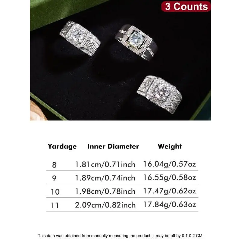 925 Sterling Silver Men's Elegant Synthetic Moissanite Ring, Solitaire Ring, Exquisite Trendy Engagement Ring, Fashionable Jewelry Accessories for Men As Wedding Gift 925 Sterling Silver Men's Elegant Synthetic Moissanite Ring, Solitaire Ring, Exquisite Trendy Engagement Ring, Fashionable Jewelry Accessories for Men As Wedding Gift