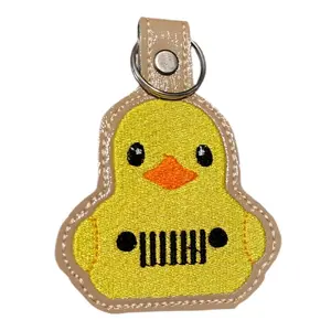 Yellow Rubber Duck Keychain - Soft Flexible Rubber Material Compact Size Perfect for Keys Bags or Backpacks Fun and Practical Accessory