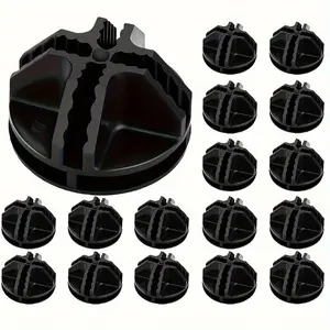 20pcs Storage Cube Connectors, Simple Wardrobe Shoe Cabinet Pet Cage Door Plate Buckle, Combination Storage Cabinet General Connection, Wire Cube Plastic Connectors, Magic Film Buckle Accessories, Laundry Storage & Organization