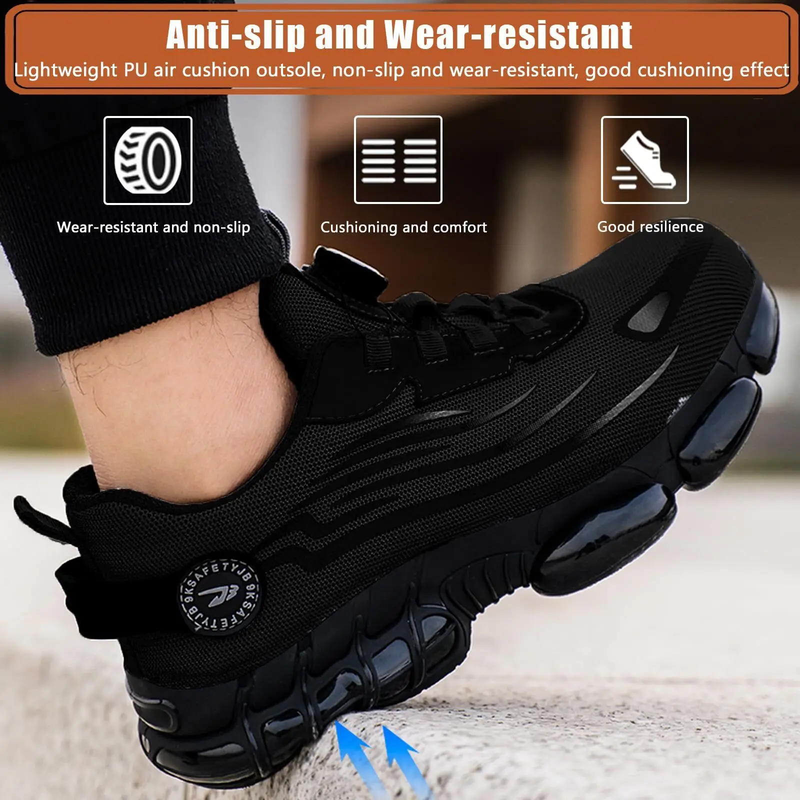 [Full shoe size]Unisex Anti-Smash Safety Shoes, Steel Toe Caps, Anti ...