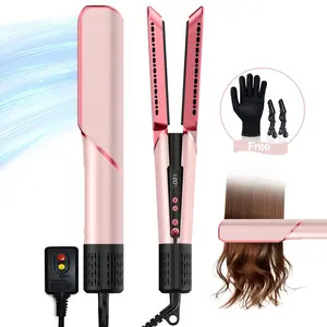 1pc 2-in-1 Hair Straightener and Blow Dryer with Leakage Protector, Adjustable Hair Straightener, Professional Hair Styling Tools, Wet to Dry Hair Straightener with High-Speed Airflow, No Heat Damage