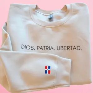 Dios Patria Libertad Dominican Republic Crewneck