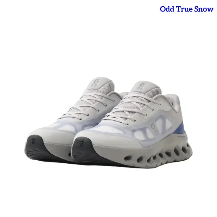Low Top Light Gray Blue Accent Road Running Sneakers Transparent Hollow Cutout Mesh Upper Wave Perforated Cushion Thick Midsole Light Shock Absorbing Unisex City Daily Travel Outdoor Jogging Comfort Athletic Walking Footwear