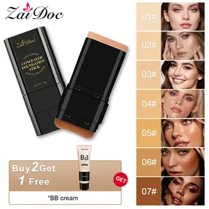 7-color Dual - Ended Eraser Foundation Stick -Multi - Use Concealer & Highlighter for Acne Marks , Nose Contour Flawless Makeup Finish - Versatile Cosmetic Tool , daily gift