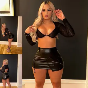 Black Heart Leather Skirt Womenswear Bottom